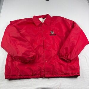 Vintage Georgia Bulldogs Jacket Mens XL Red Bomber Windbreaker NCAA